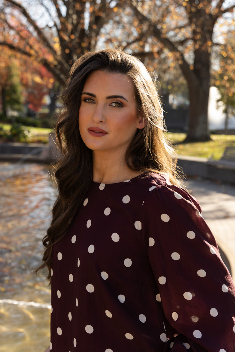 Brilliance Blouse in Affogato Spot