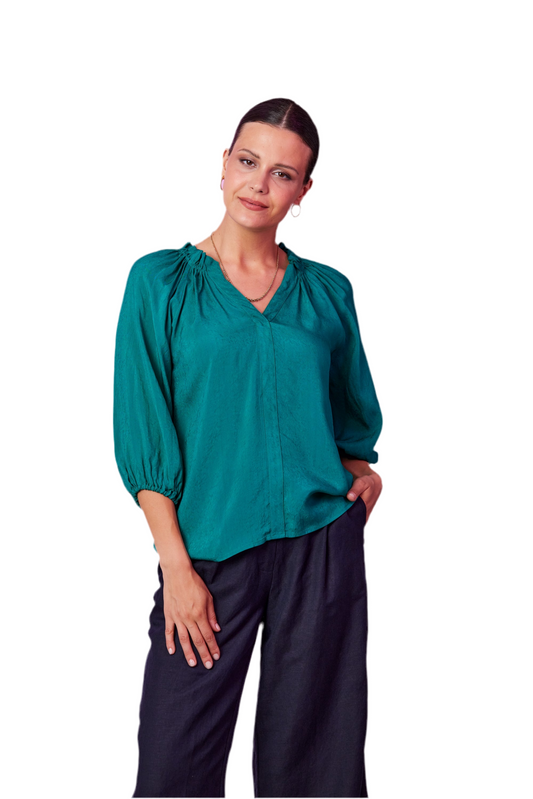 Newport - Emmerson Blouse - NP28966 - Emerald - 50% Off