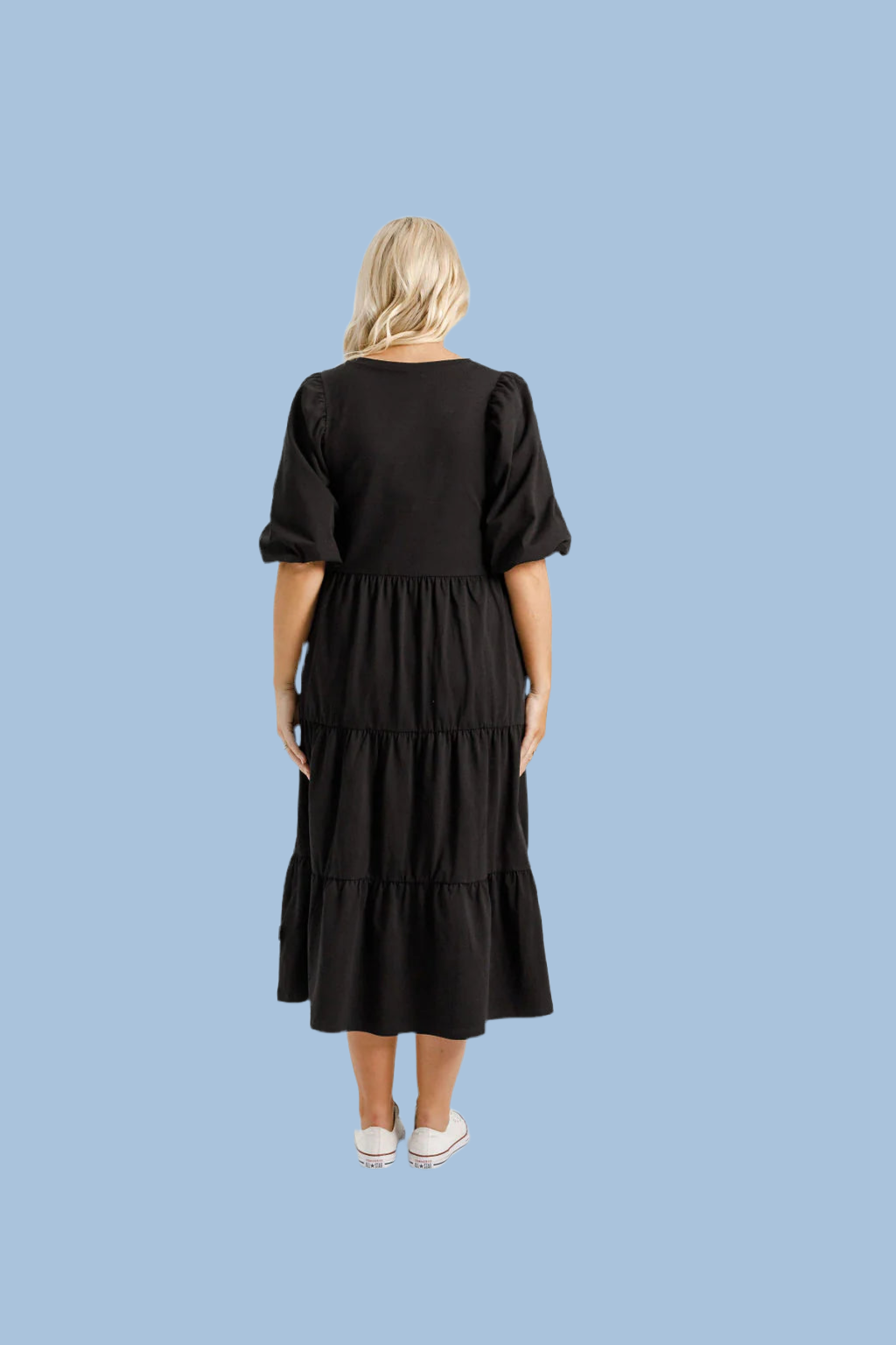 Home Lee - Kate Midi Dress - HL247 - Black $99 XMAS DRESS SPECIAL