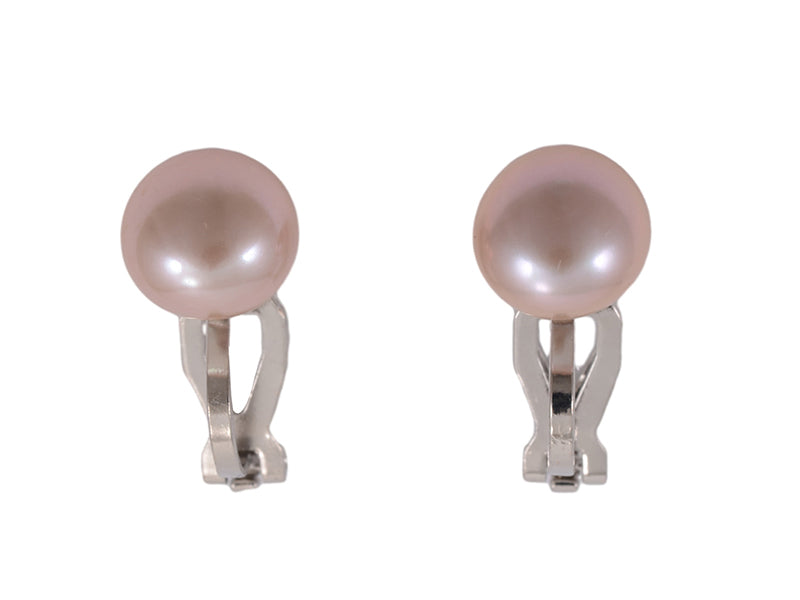 10mm Beige Lustre Colour Pearl Clip-on Earrings - PL0366