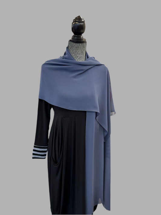 Shawl in Mineral Blue