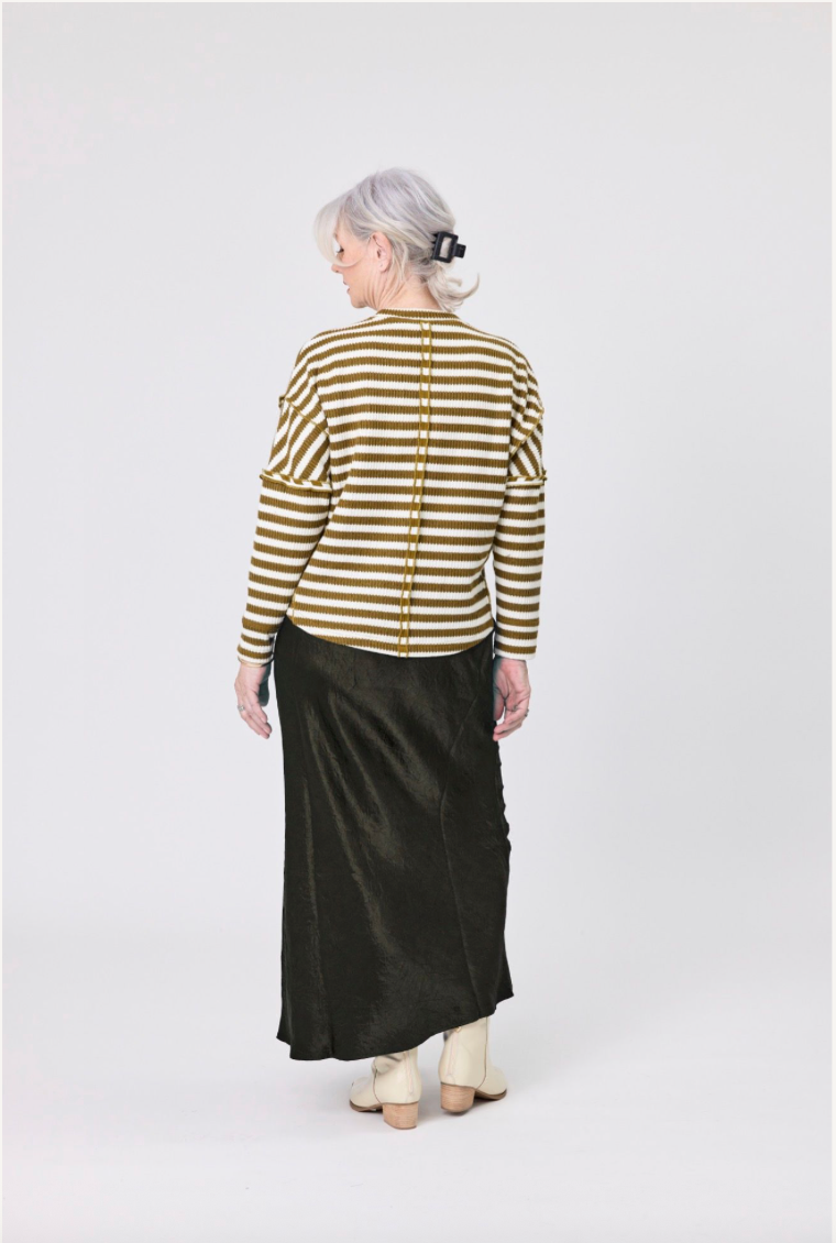 Alice Top - Olive/White