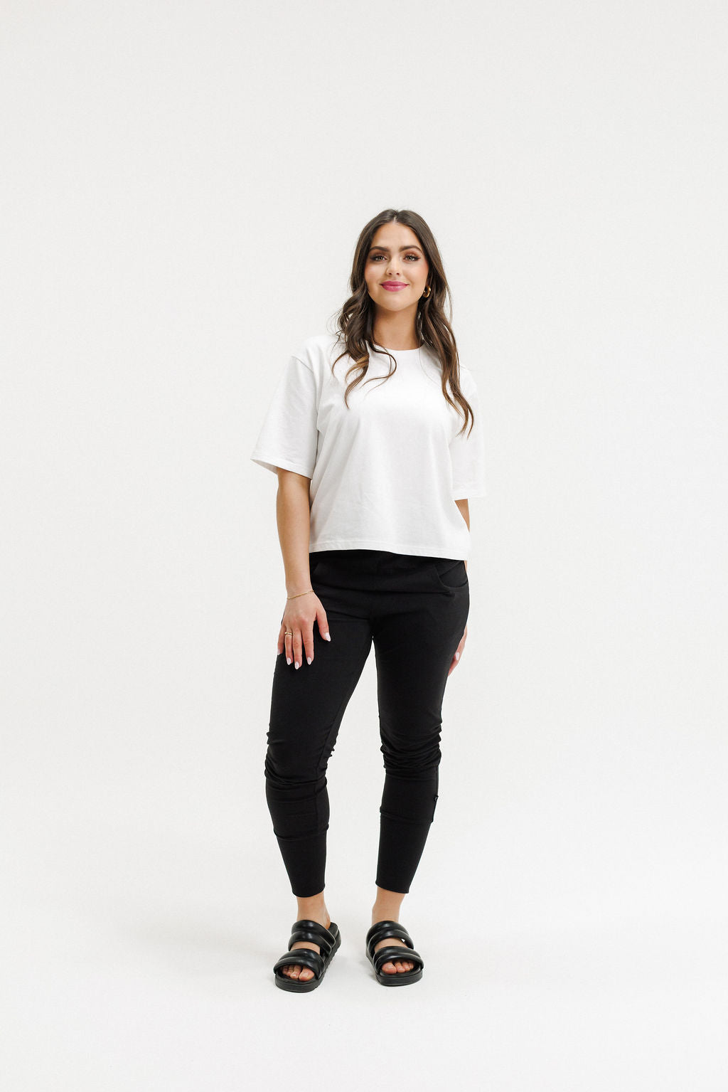 Apartment Pant - Black with Blue Haven Stripe X (Due Sept)