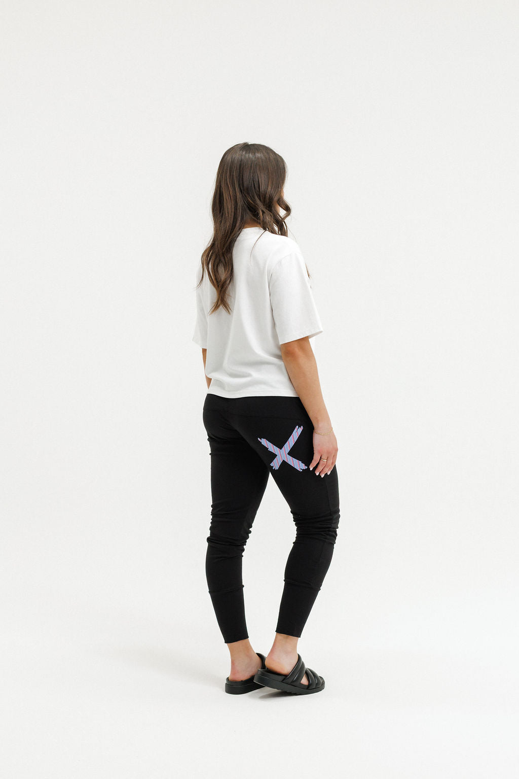 Apartment Pant - Black with Blue Haven Stripe X (Due Sept)