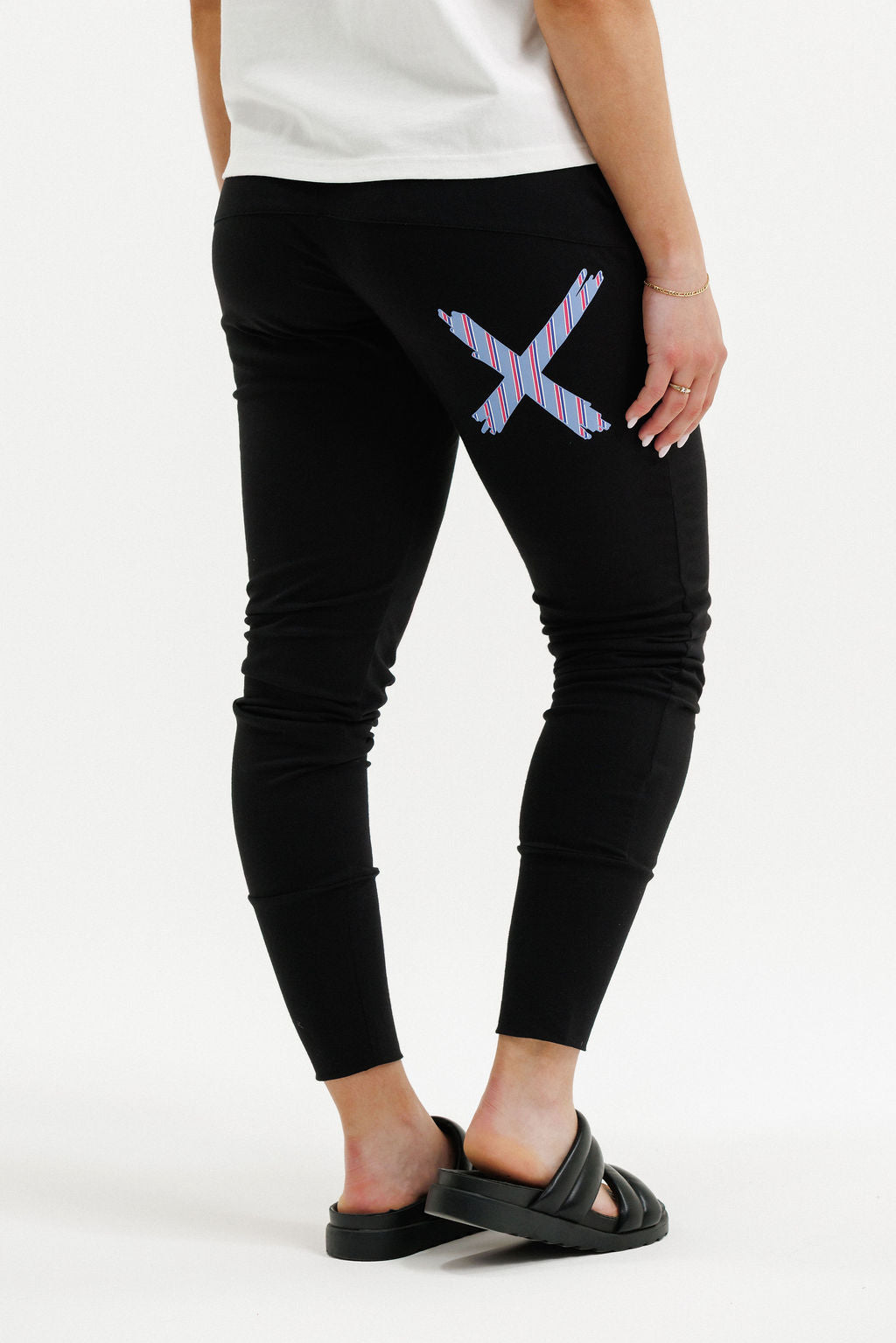 Apartment Pant - Black with Blue Haven Stripe X (Due Sept)