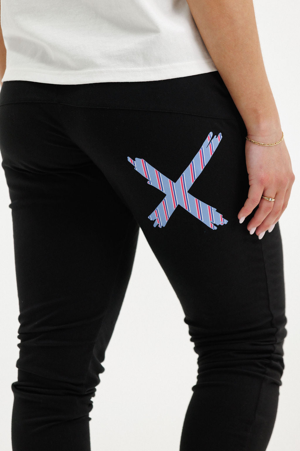 Apartment Pant - Black with Blue Haven Stripe X (Due Sept)