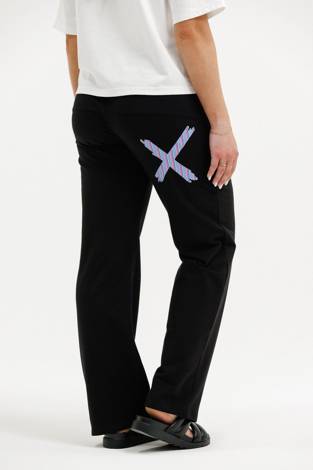 Avenue Pant - Black with Blue Haven Stripe X (Due Sept)