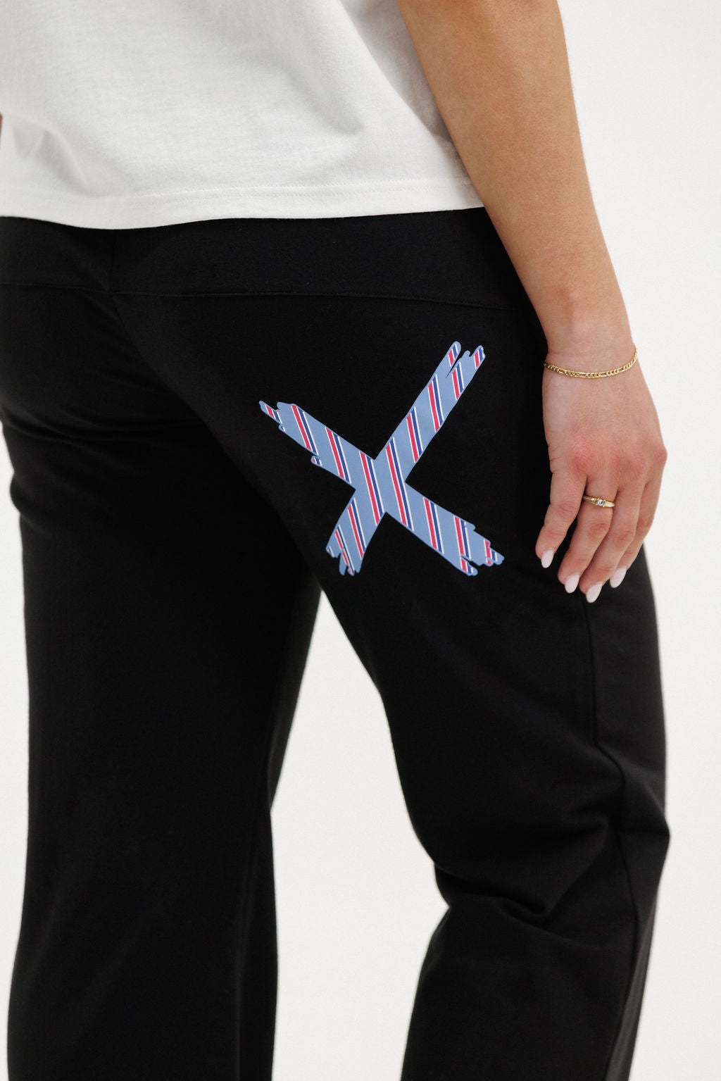 Avenue Pant - Black with Blue Haven Stripe X (Due Sept)