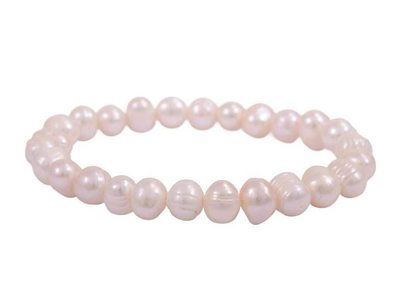 White Freshwater Pearl Bracelet - PL0161