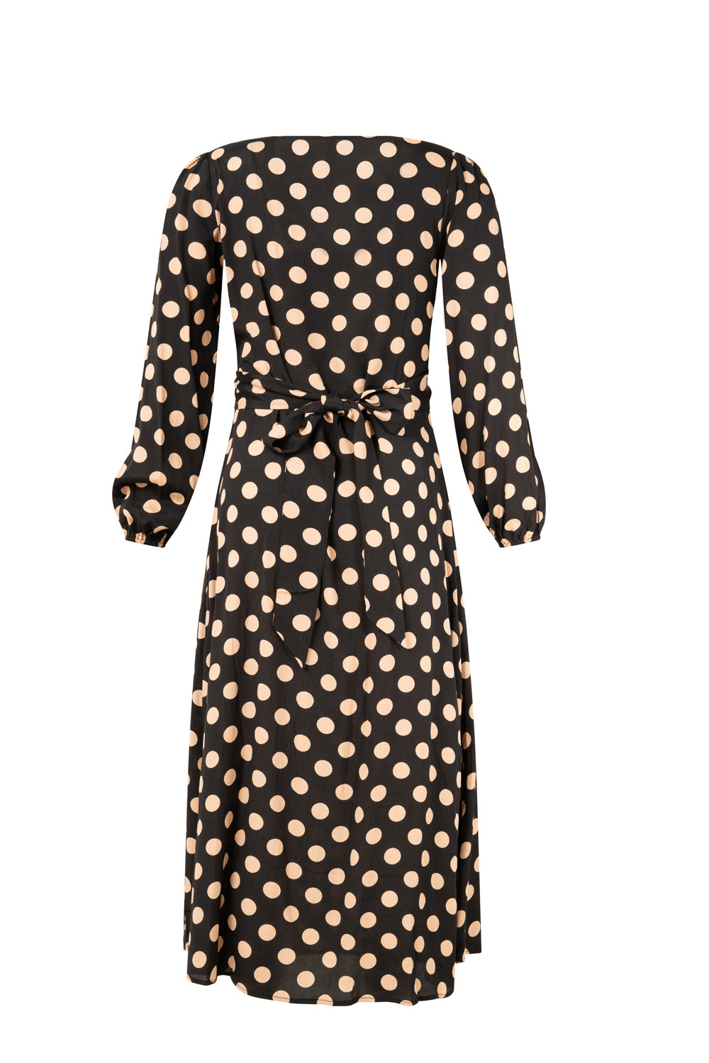 Sabrina Dress LTD136 - Latte Polka dot - Due Feb