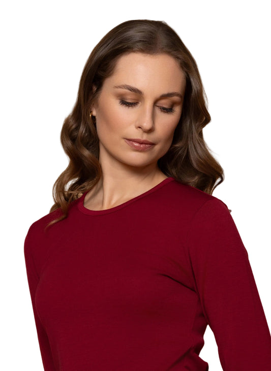 Harper Crew Merino Bordeaux