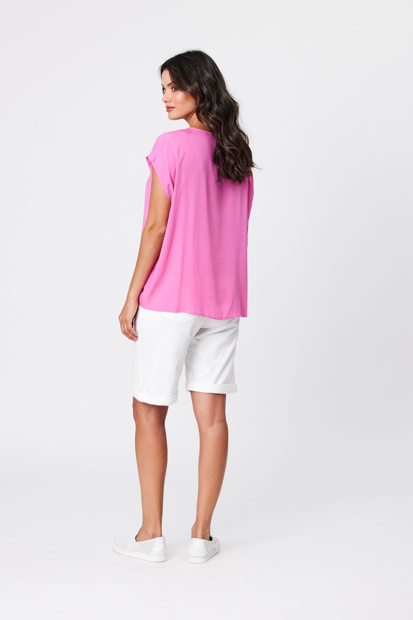 Classified - Amalfi Check Heart Top - C3008 - Pink - 70% OFF
