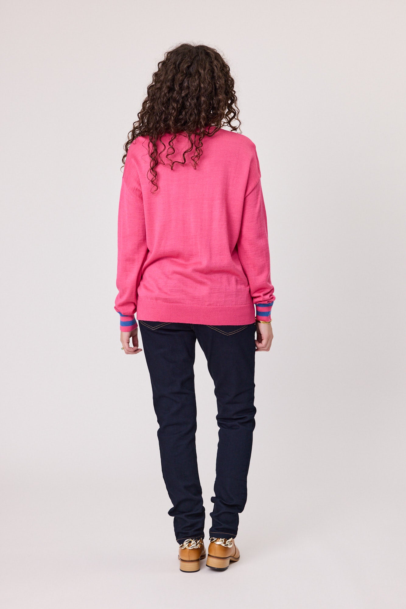 Merino Blend Daisy Jumper - Hot Pink