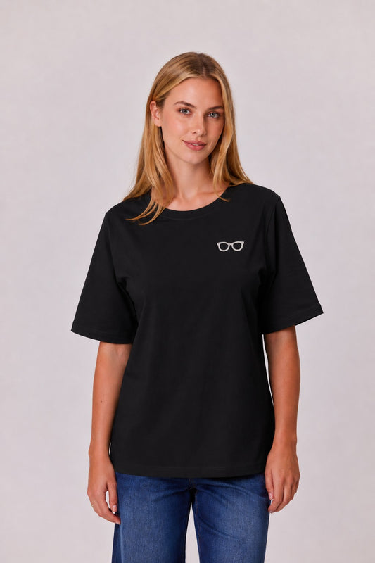 T-Shirt & Brooch - Black - DUE AUG/SEPT