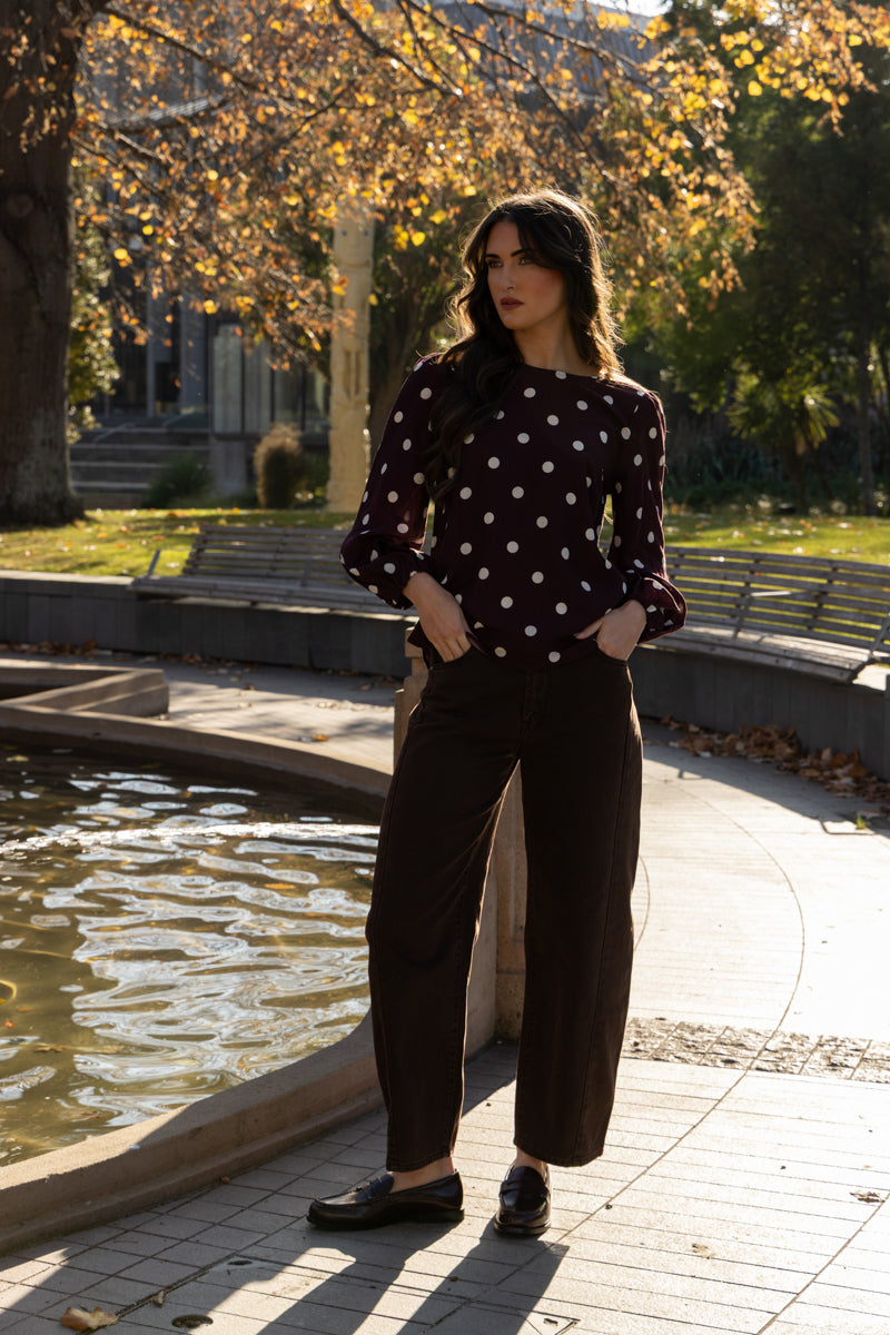 Brilliance Blouse in Affogato Spot