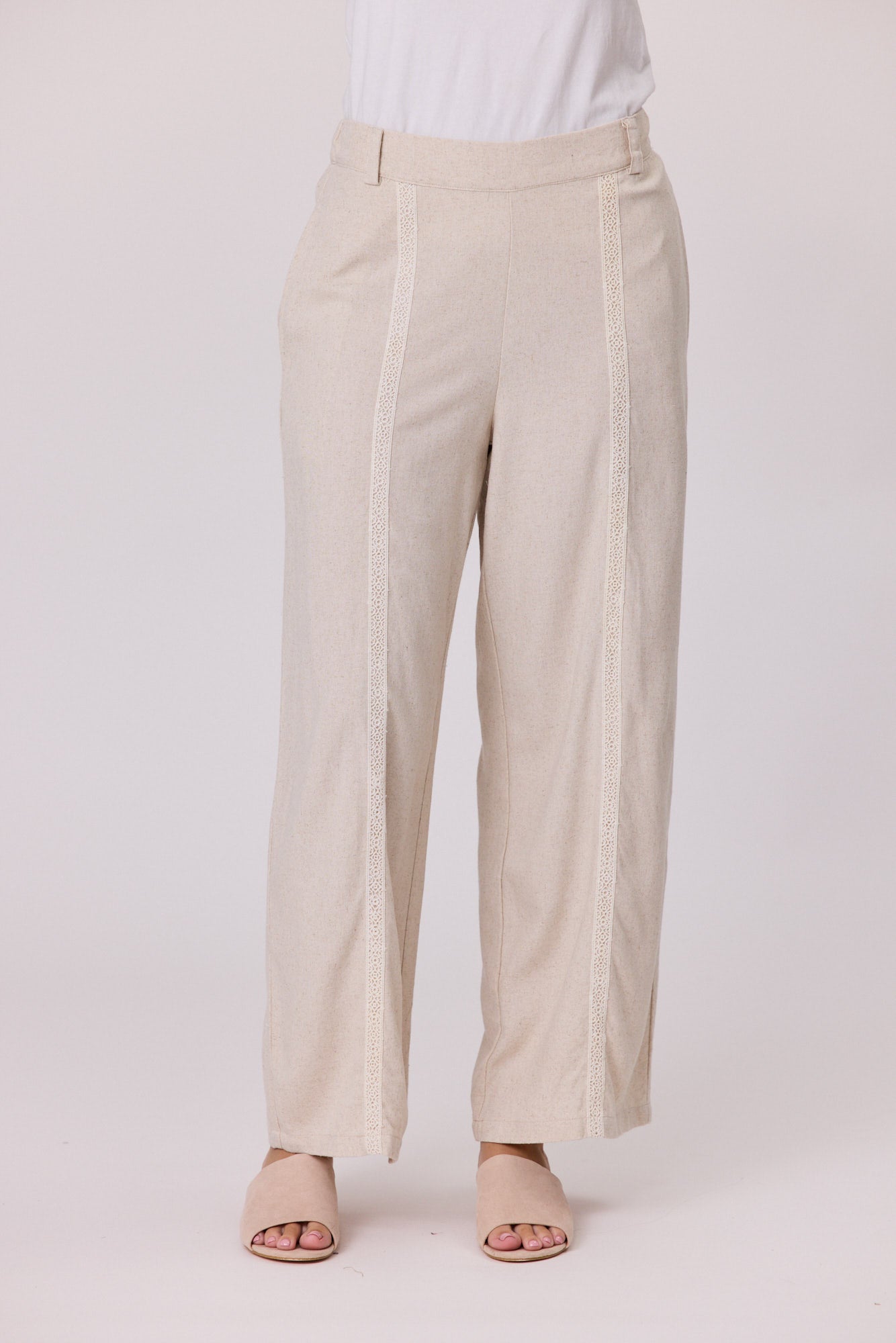 Havana Linen Pant - Natural- Due Aug/Sept