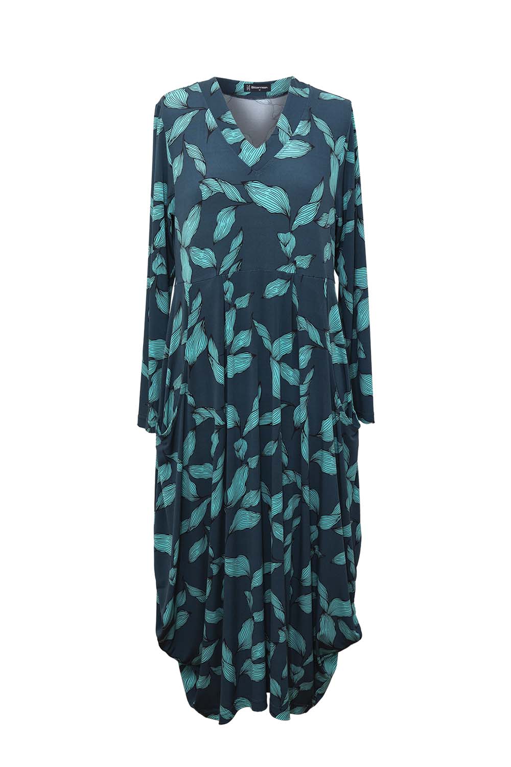 Carly Dress - D1600 - Teal Leaf