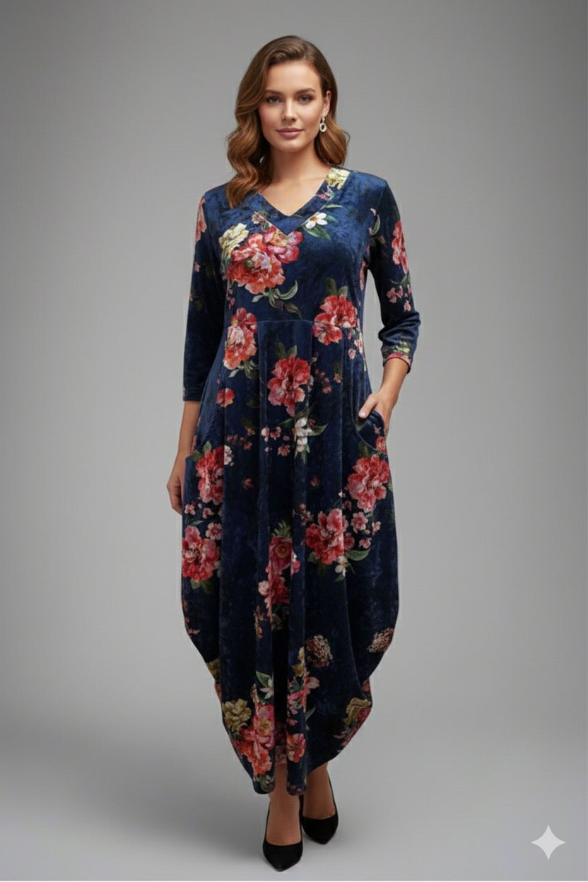Carly Dress Ink Floral - 50% Off