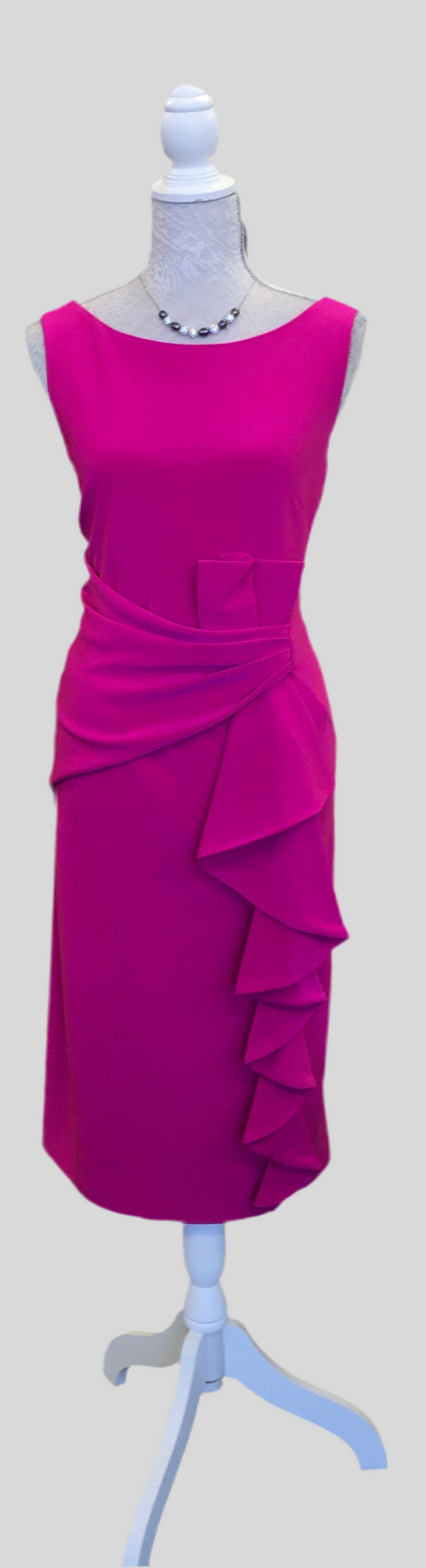 Silky Knit Dress - Shocking Pink