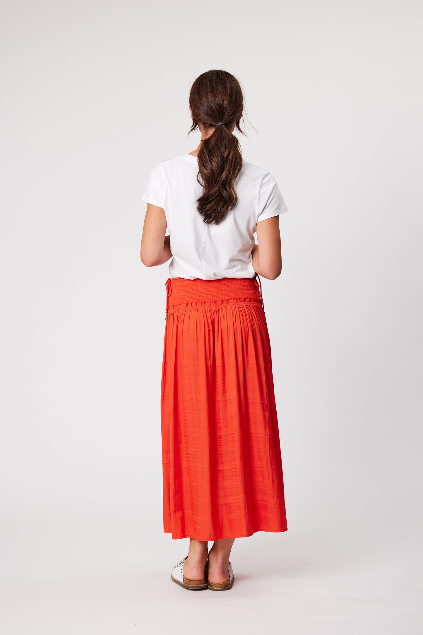 Design Nation - Perk Skirt - DN28478 - Orange and Navy - 50% Off