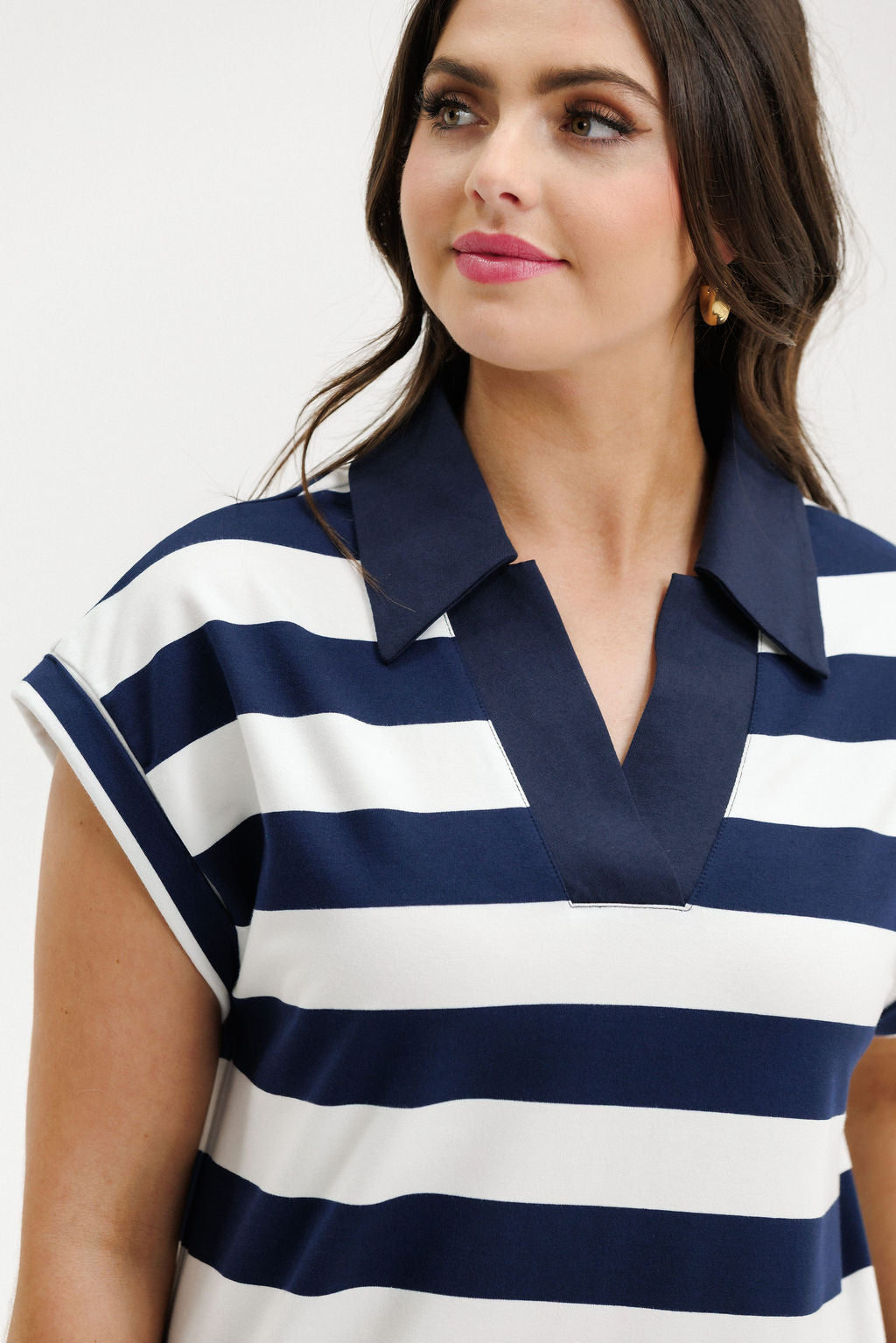 Della Dress - Navy Stripes (Due Sept)