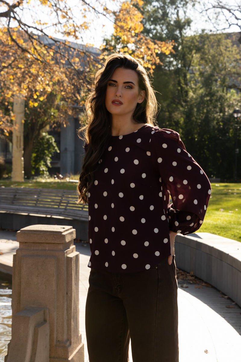 Brilliance Blouse in Affogato Spot