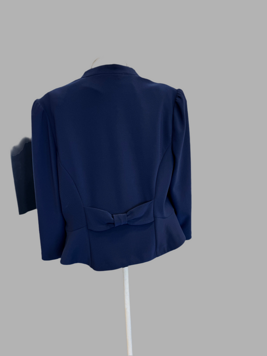 Jacket with back Bow  Navy
