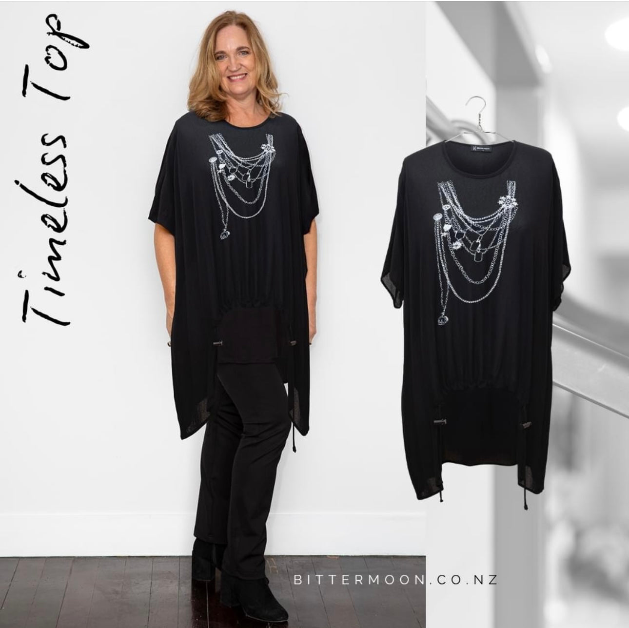 Bittermoon - Timeless Top - T530FLA - Black - 50% off