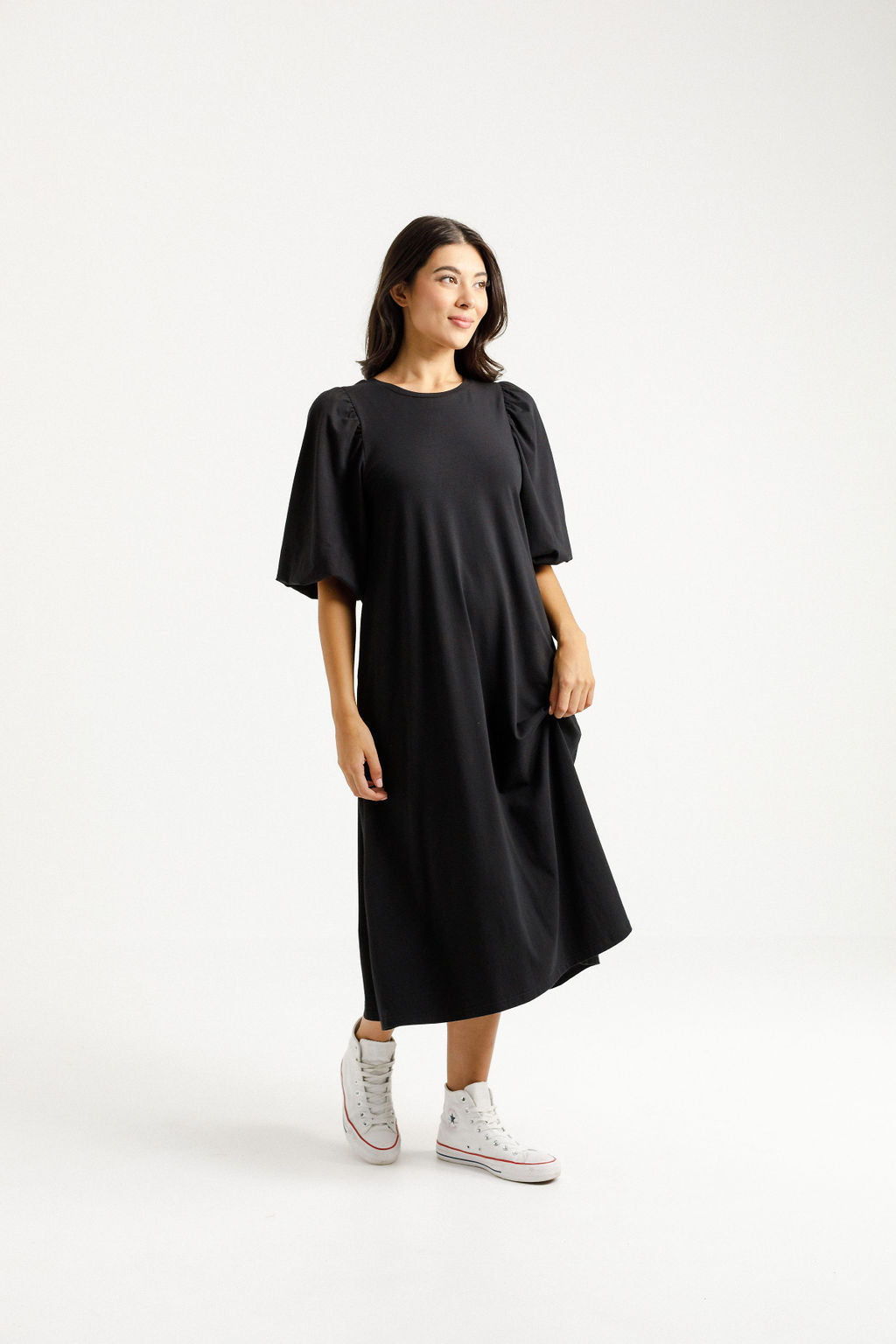 Home-Lee - Ivy Midi Dress - Black