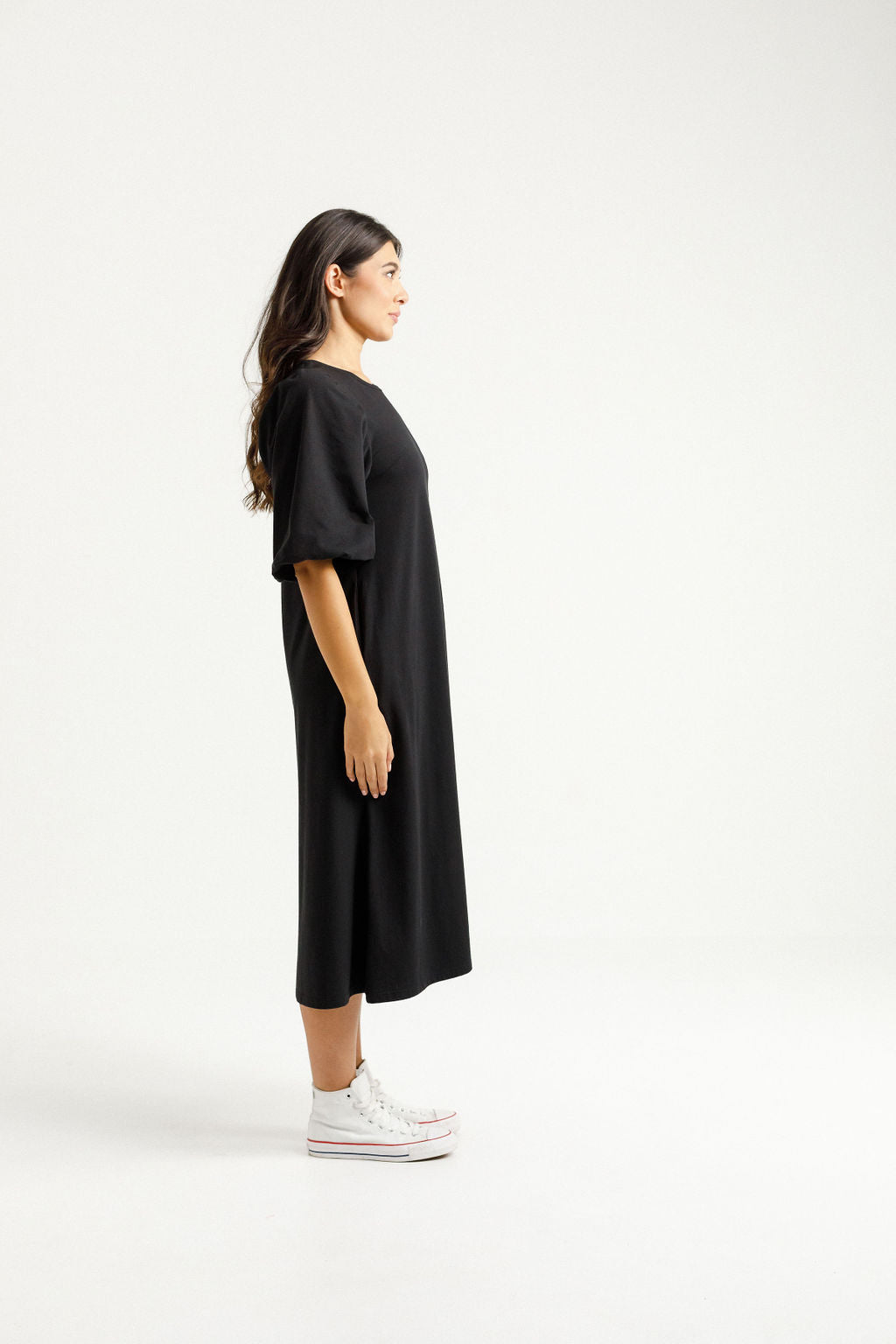 Home-Lee - Ivy Midi Dress - Black