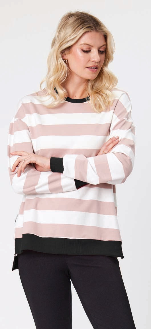 Lemon Tree - Olivia Top - LTD101 - Pink Stripe - Arrived - Price Drop