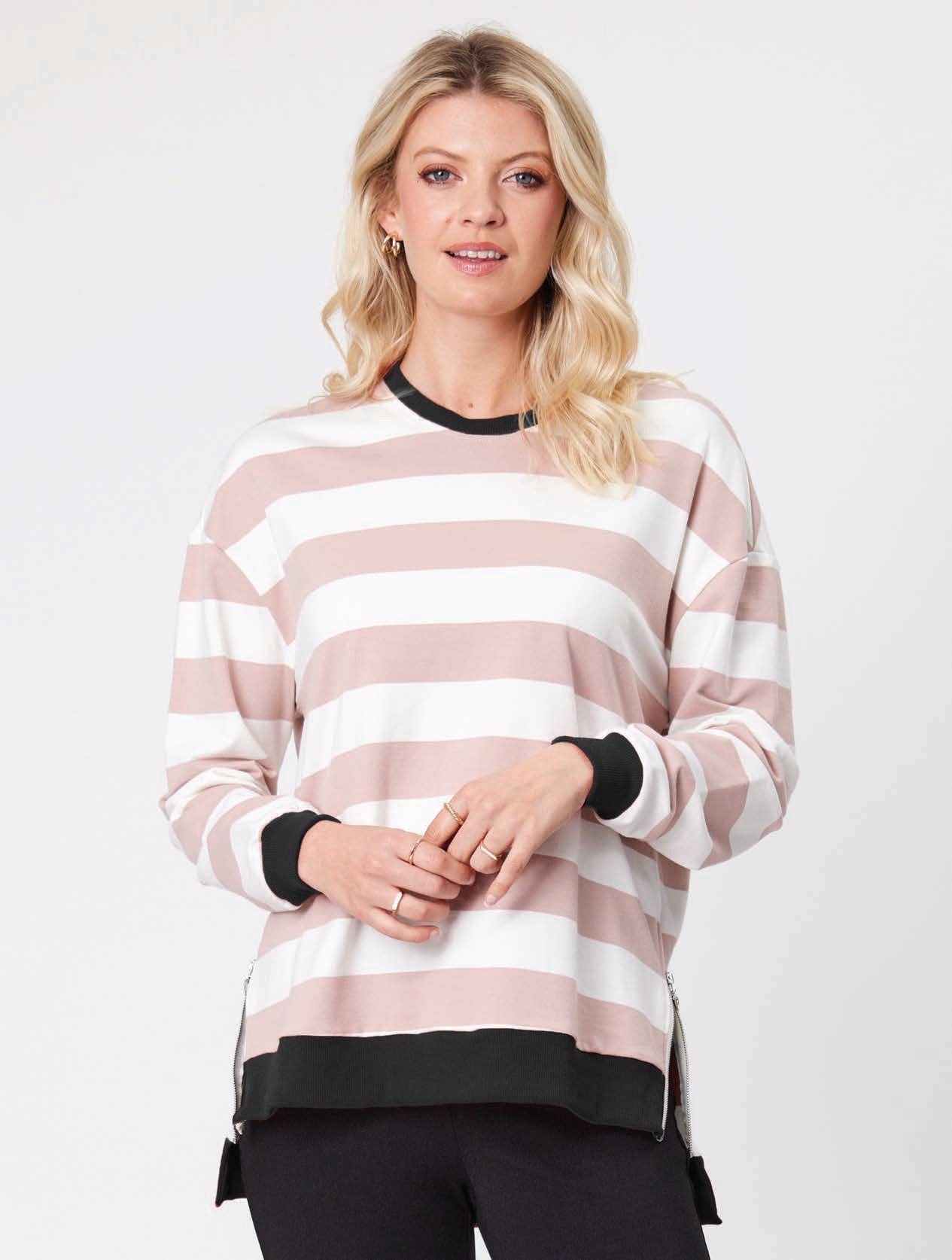 Lemon Tree - Olivia Top - LTD101 - Pink Stripe - Arrived - Price Drop