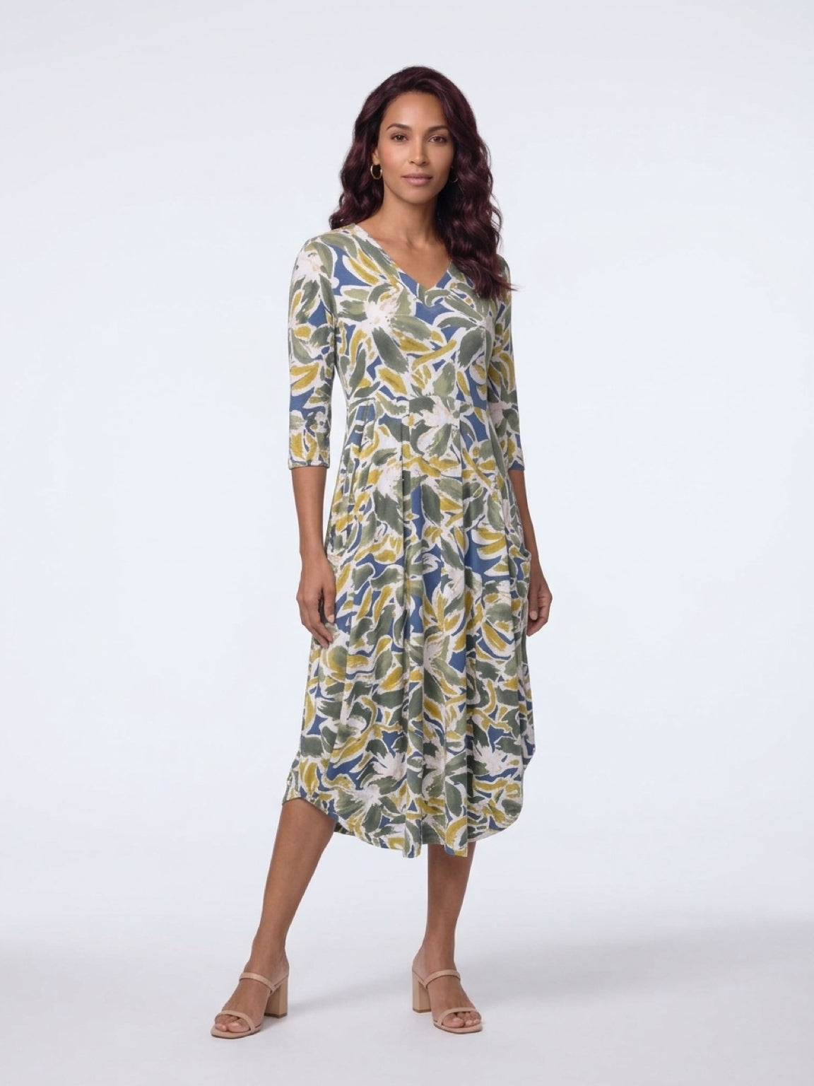 Carly Dress - Sage Bloom