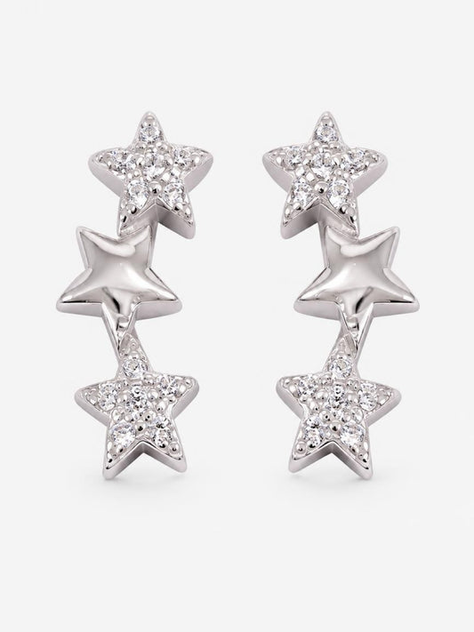 Stars Zircon Sterling Silver Studs - SS0351