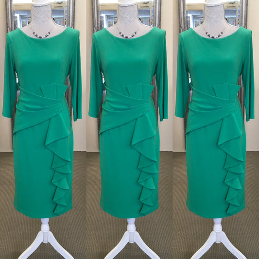 Joseph Ribkoff - Silky Knit Sheath Dress - 242712 - Noble Green