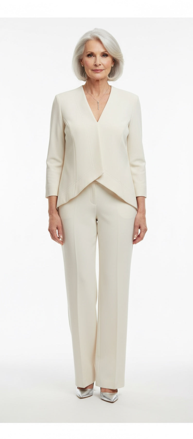 Silky Knit Tuxedo Jacket - Champagne - 60% Off