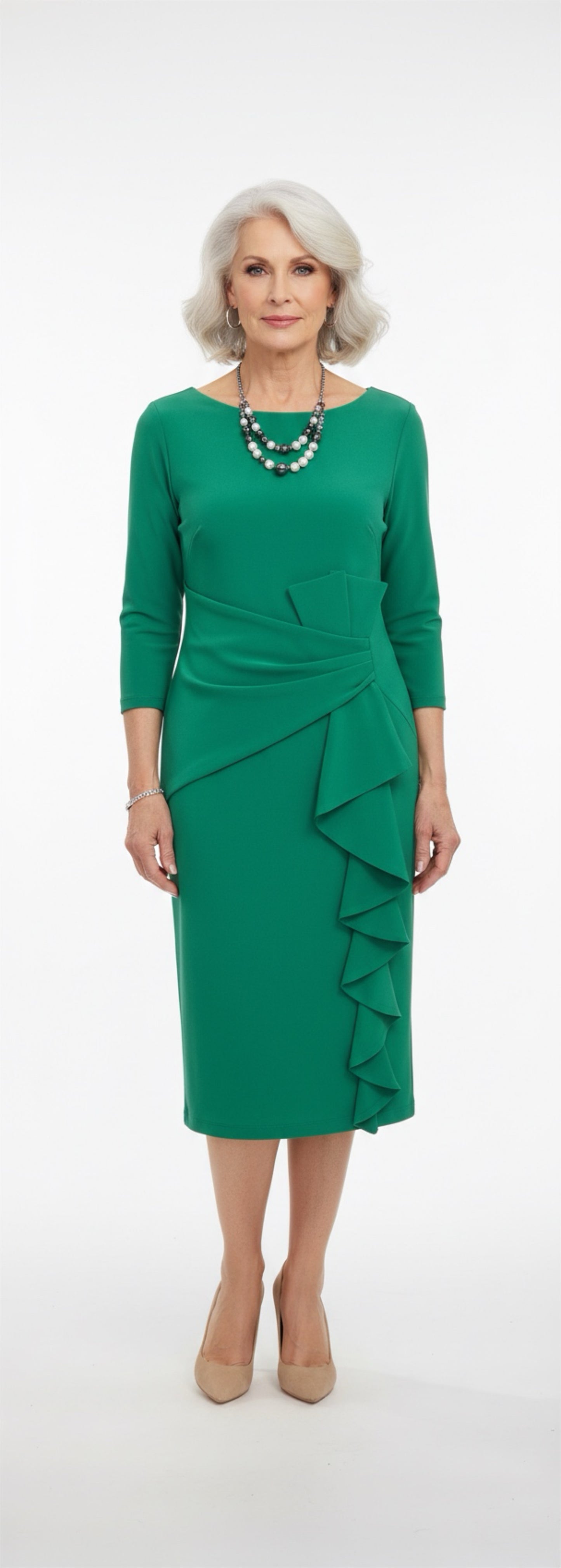 3/4 Sleeve Knit Dress - 50% Off