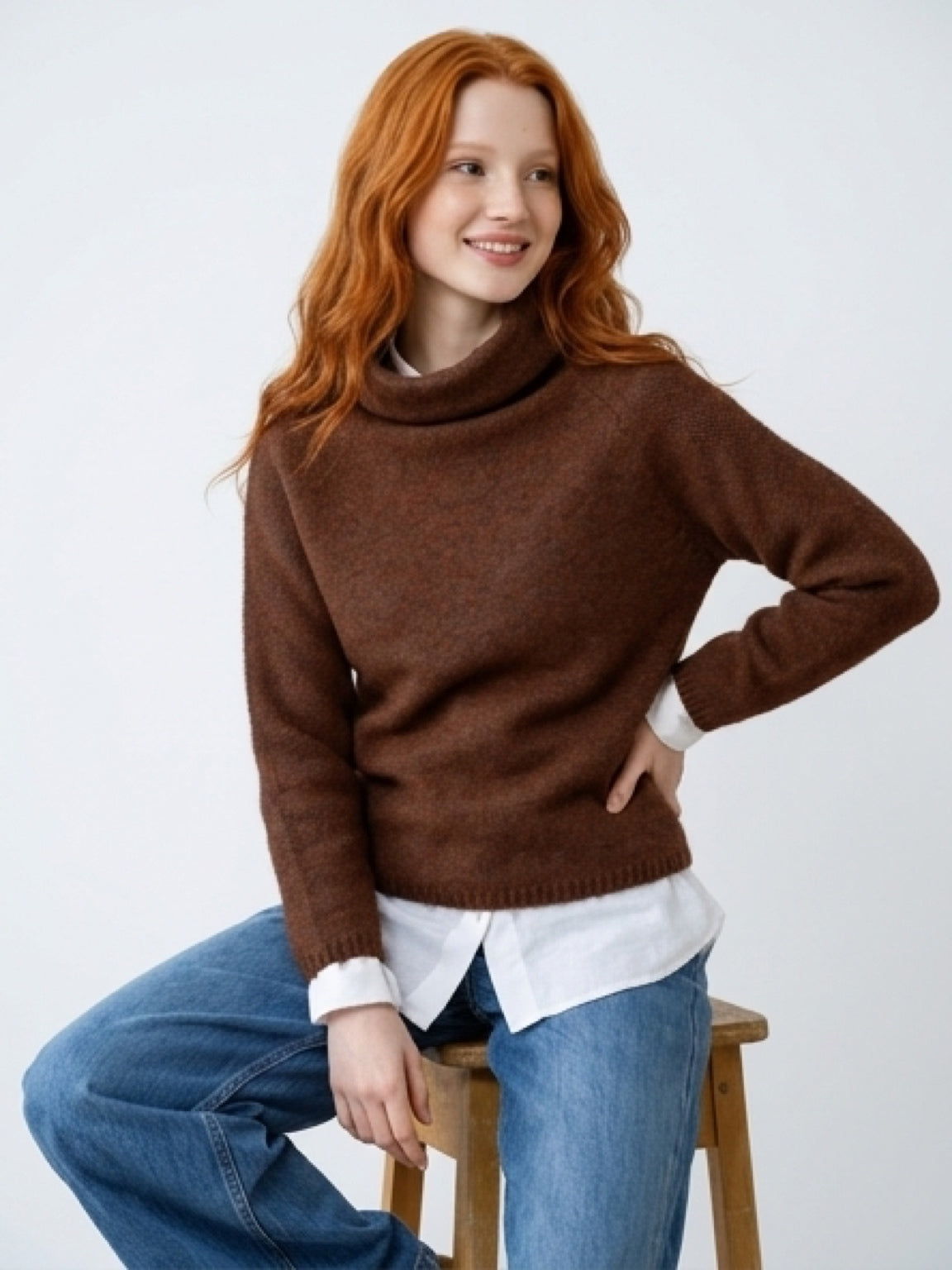 Possum/Merino Crossover Jumper Rimu