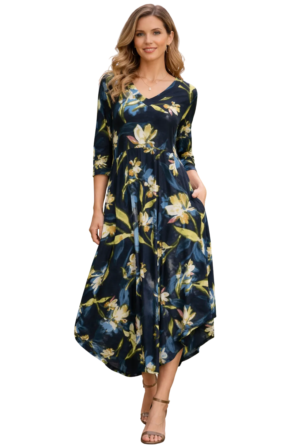 Carly Dress - Vivid (Midnight Floral)