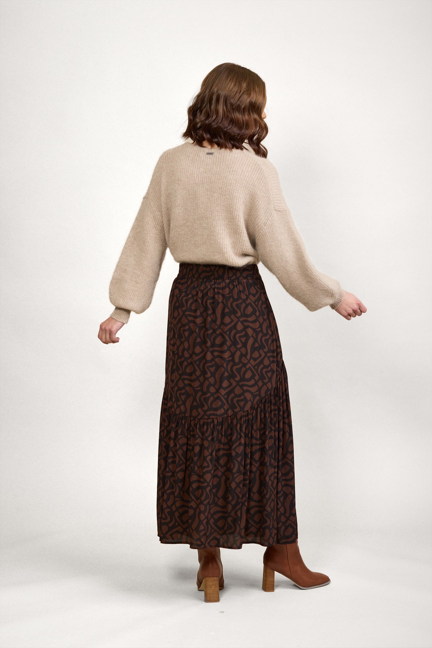 Milan Skirt - K4035 - Mocha - Due Mid Feb