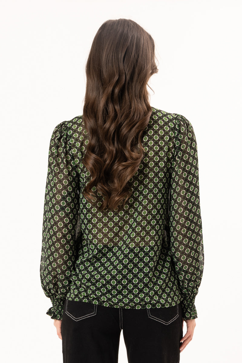 Movement Blouse - Forest Geo