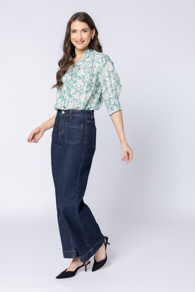 Encourage Top - Sage Bloom