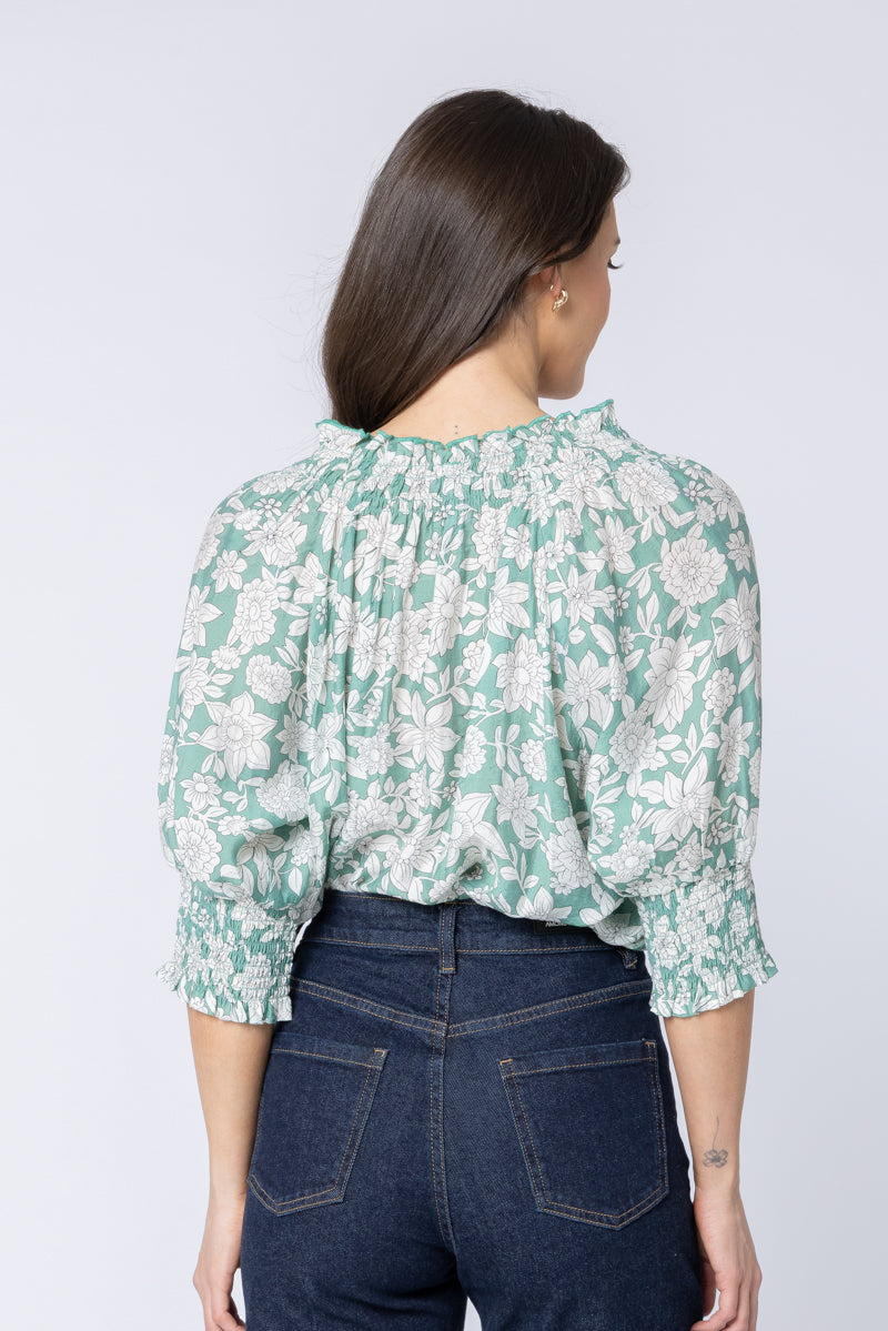 Encourage Top - Sage Bloom