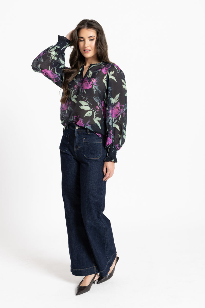 Havana Top - Indigo Garden