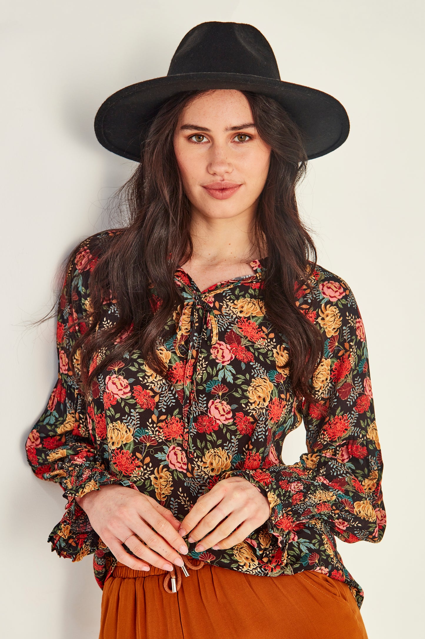 Lemon Tree - Jamilla Top - Midnight Print - INSTORE