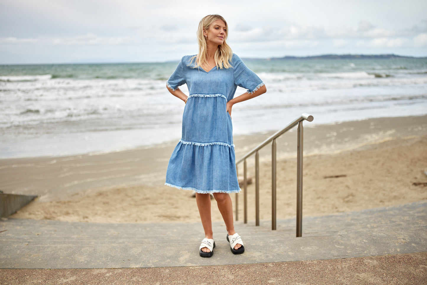 Lemon Tree - Beatrice Dress - LT931 - Chambray - 40% Off