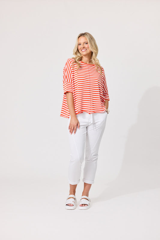 Candela Knit - Orange-White