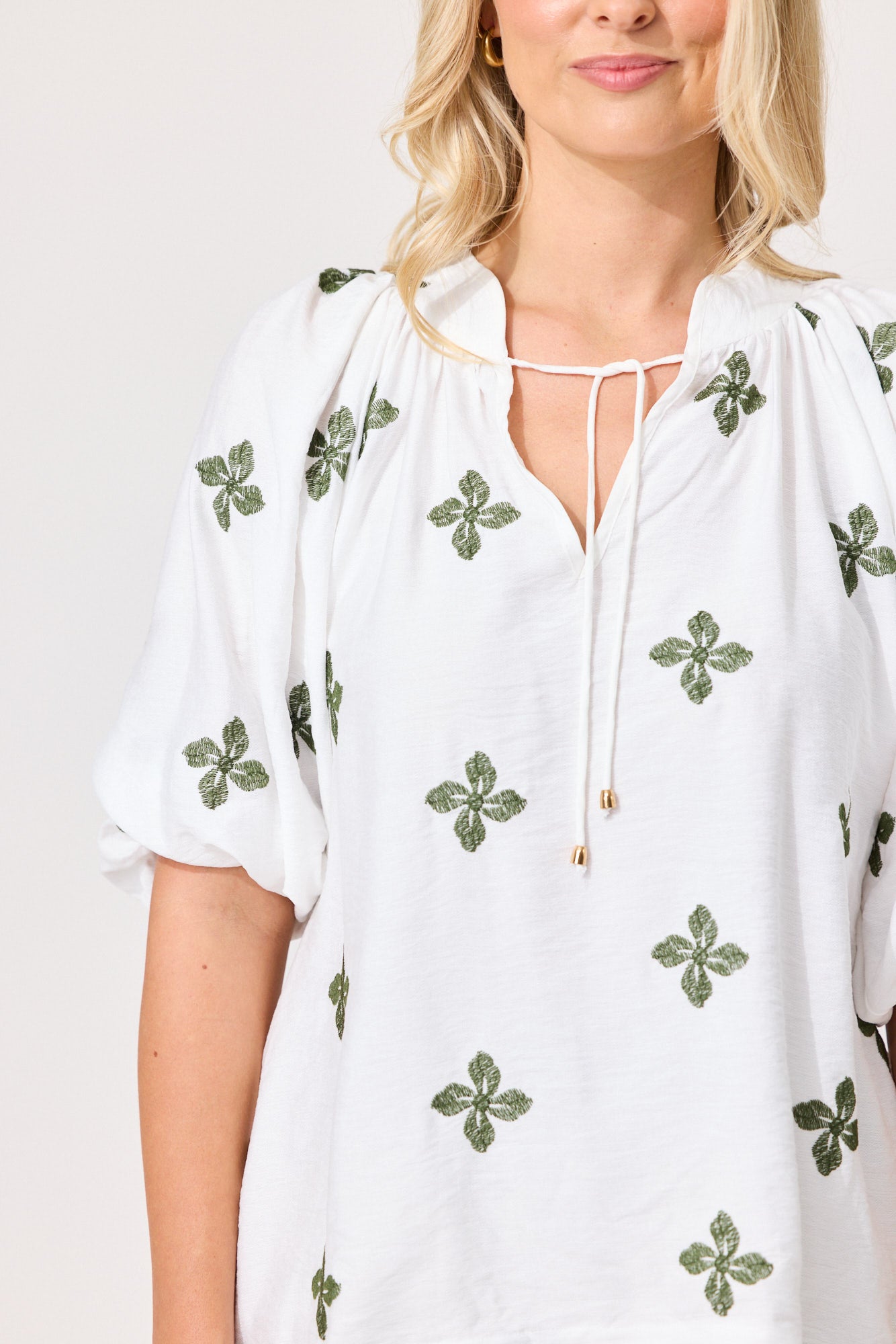 Gianna Top - White Clover