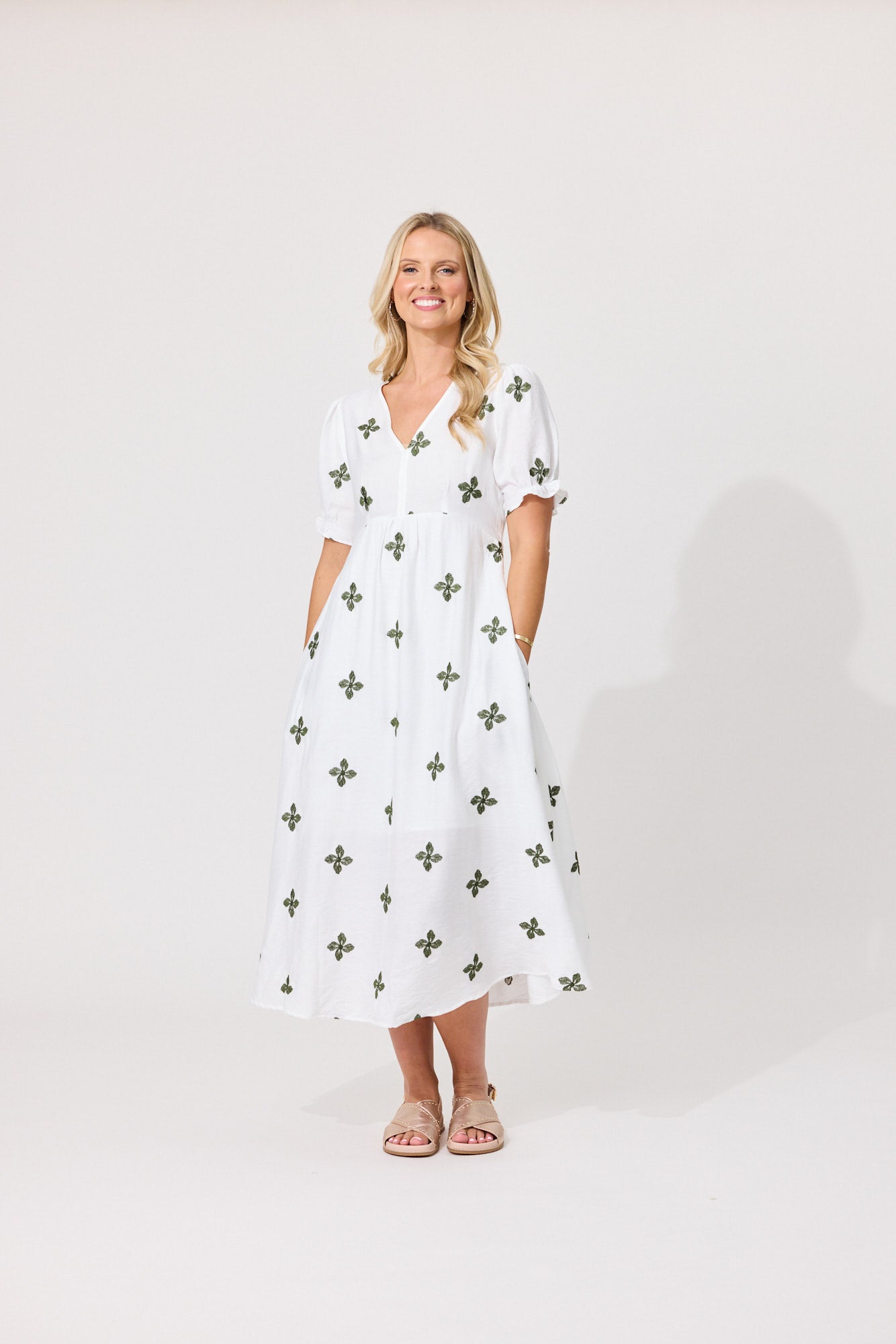 Bex Dress - White Clover