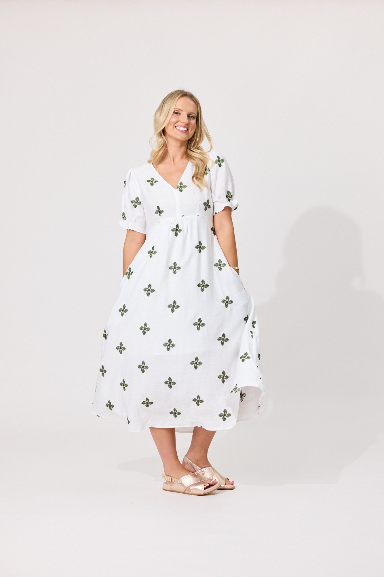 Bex Dress - White Clover